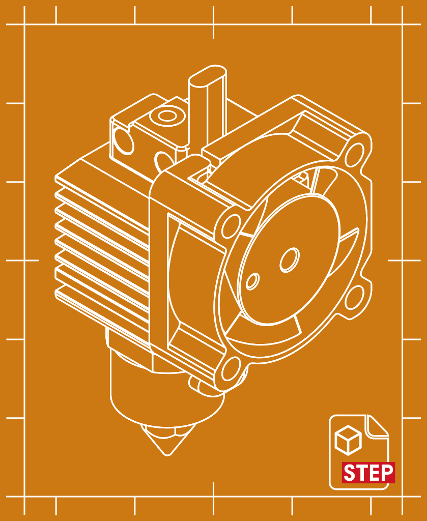 Bambu Lab X1C hotend mod STEP 3d model