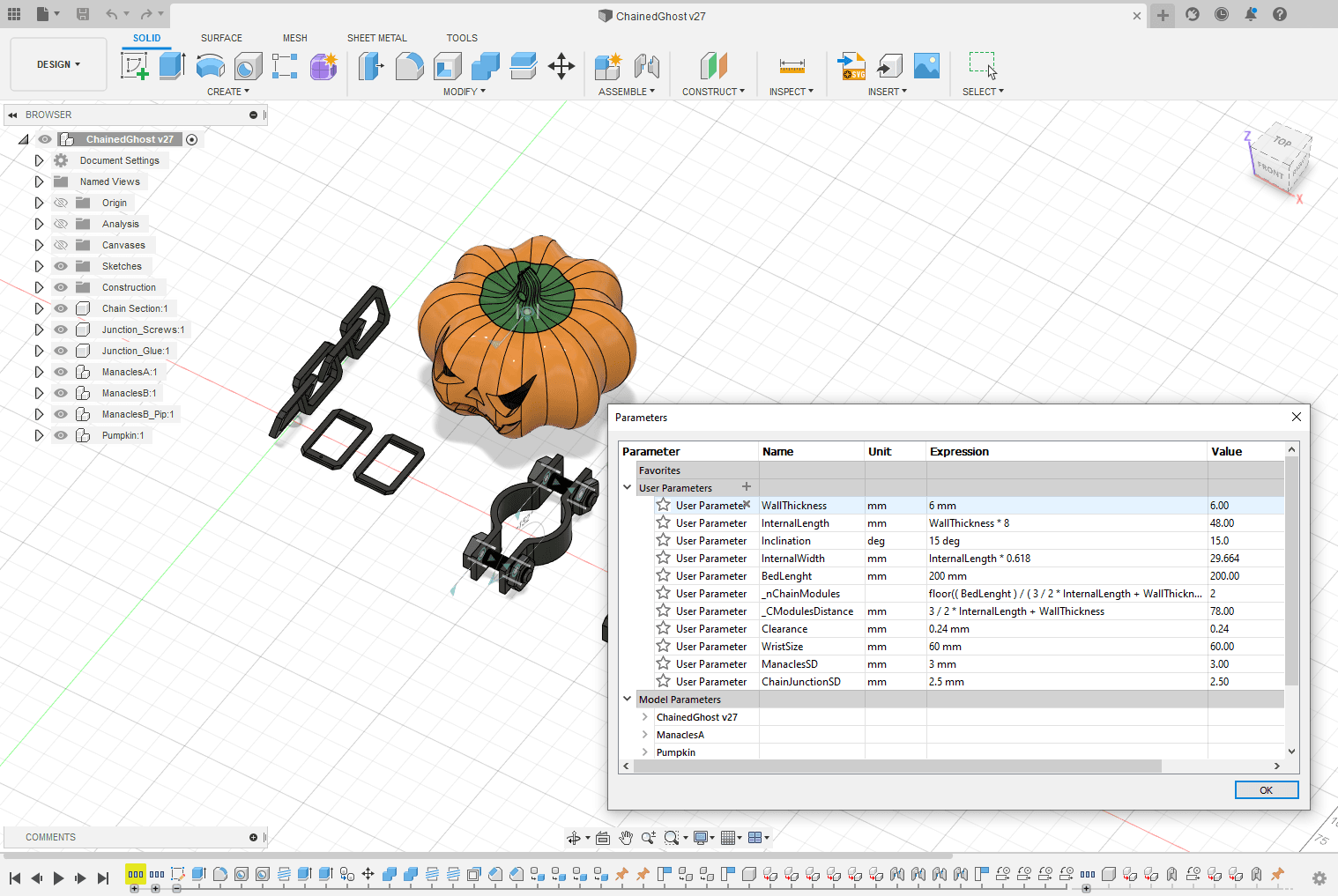 #HalloWearables #HalloWearable Customizable ChainedGhost 3d model