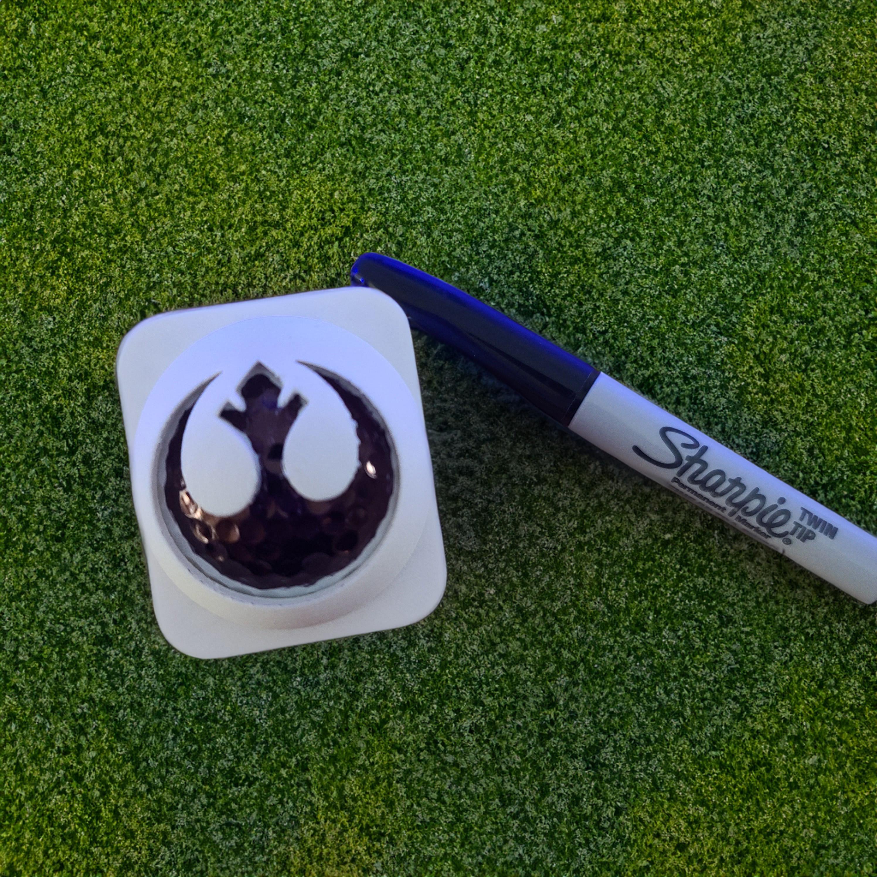 Rebel Golf - Golf Ball Marking Template 3d model