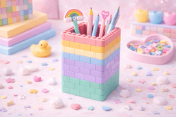 Building Bricks Pen Holder.stl 3d model