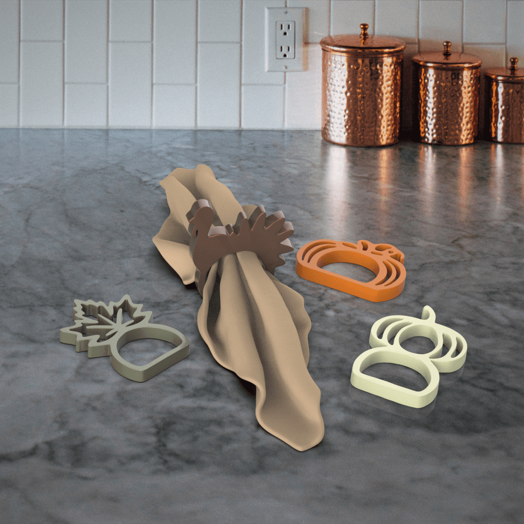 Pumpkin Napkin Ring 3d model