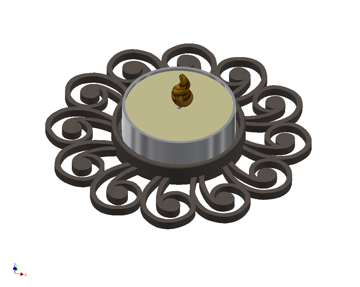 Candle Holder Decoration 3d model