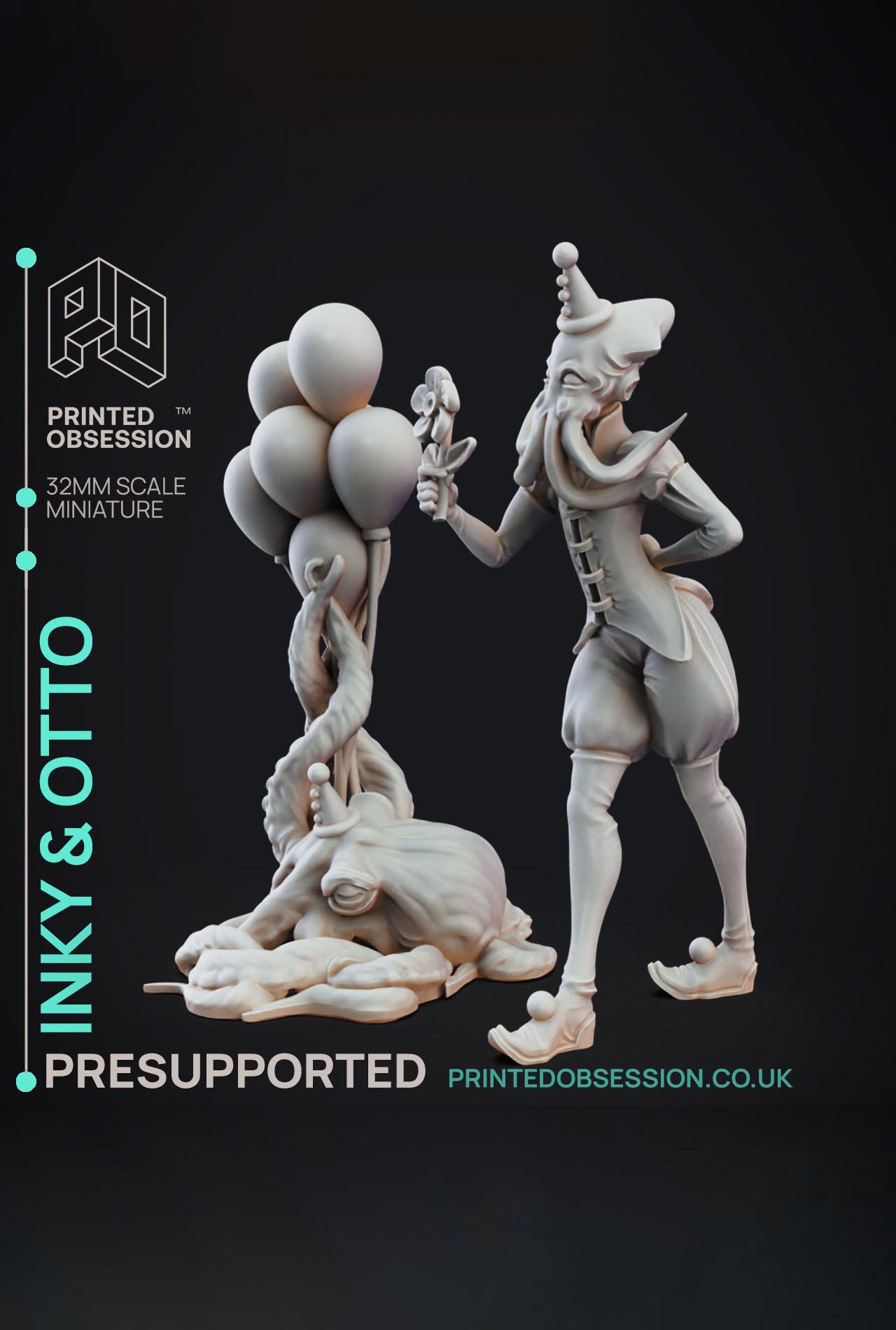 Inky & Otto - Circus of Horrors - PRESUPPORTED - 32mm Scale 3d model