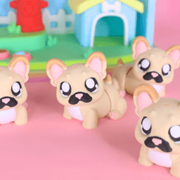 FREE French Bulldog Flexi - Print in Place- No Support 3d model