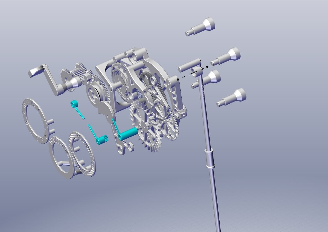 The 3D Printed Wall Clock 3d model