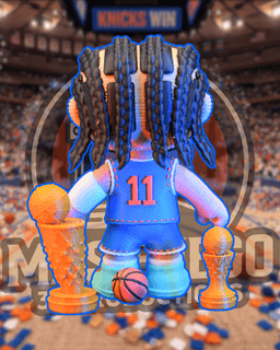 Jalen Brunson - Captain Clutch - RagTags - Burlap Desktop Guardian 3d model