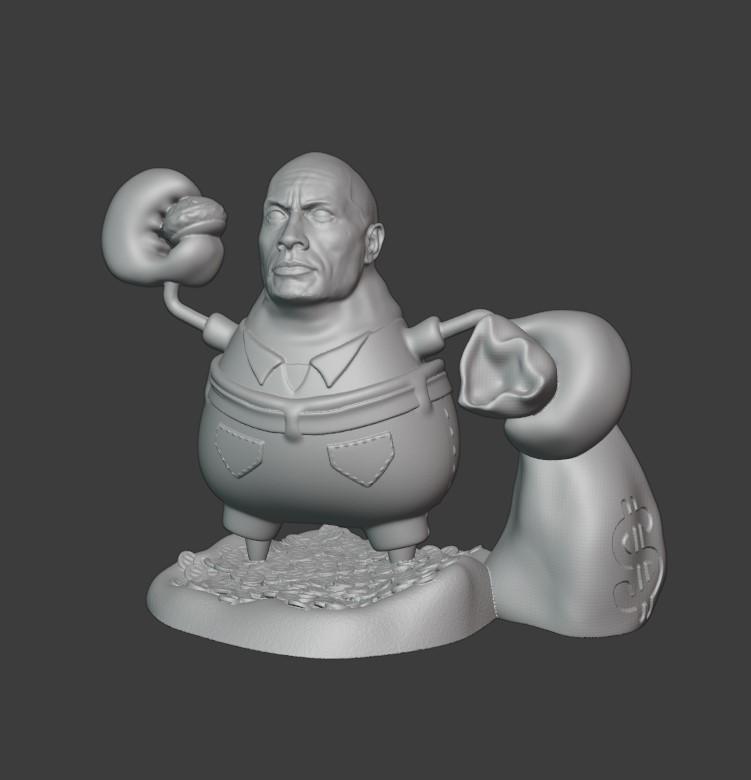 Mr. Rocks (Mr. Krabs + The Rock) 3d model