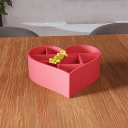Heart Shaped Wall Storage Shelf Display 3d model