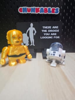 R2 and 3P0 Multicolor Backer 3d model