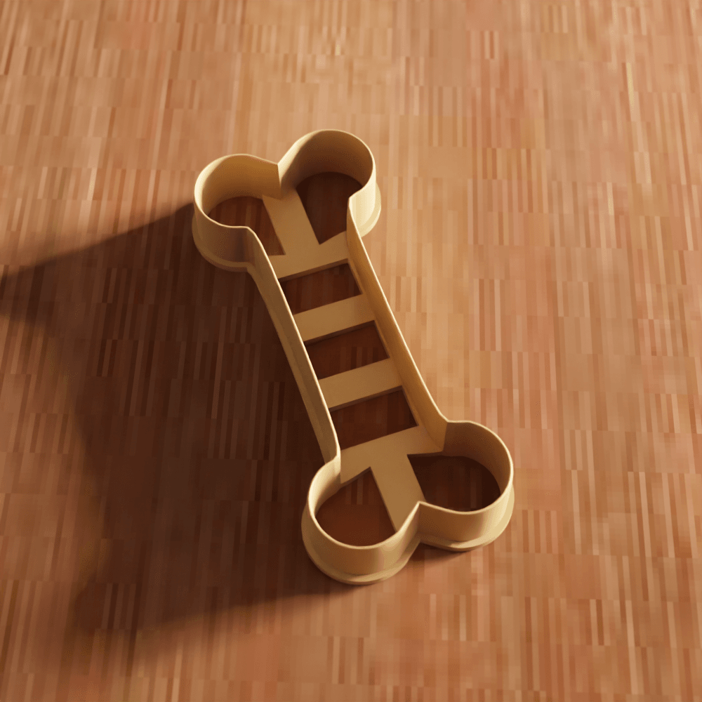 Dog Bone Cookie Cutter Stamp Utensil 3d model