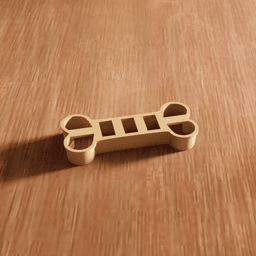 Dog Bone Cookie Cutter Stamp Utensil 3d model