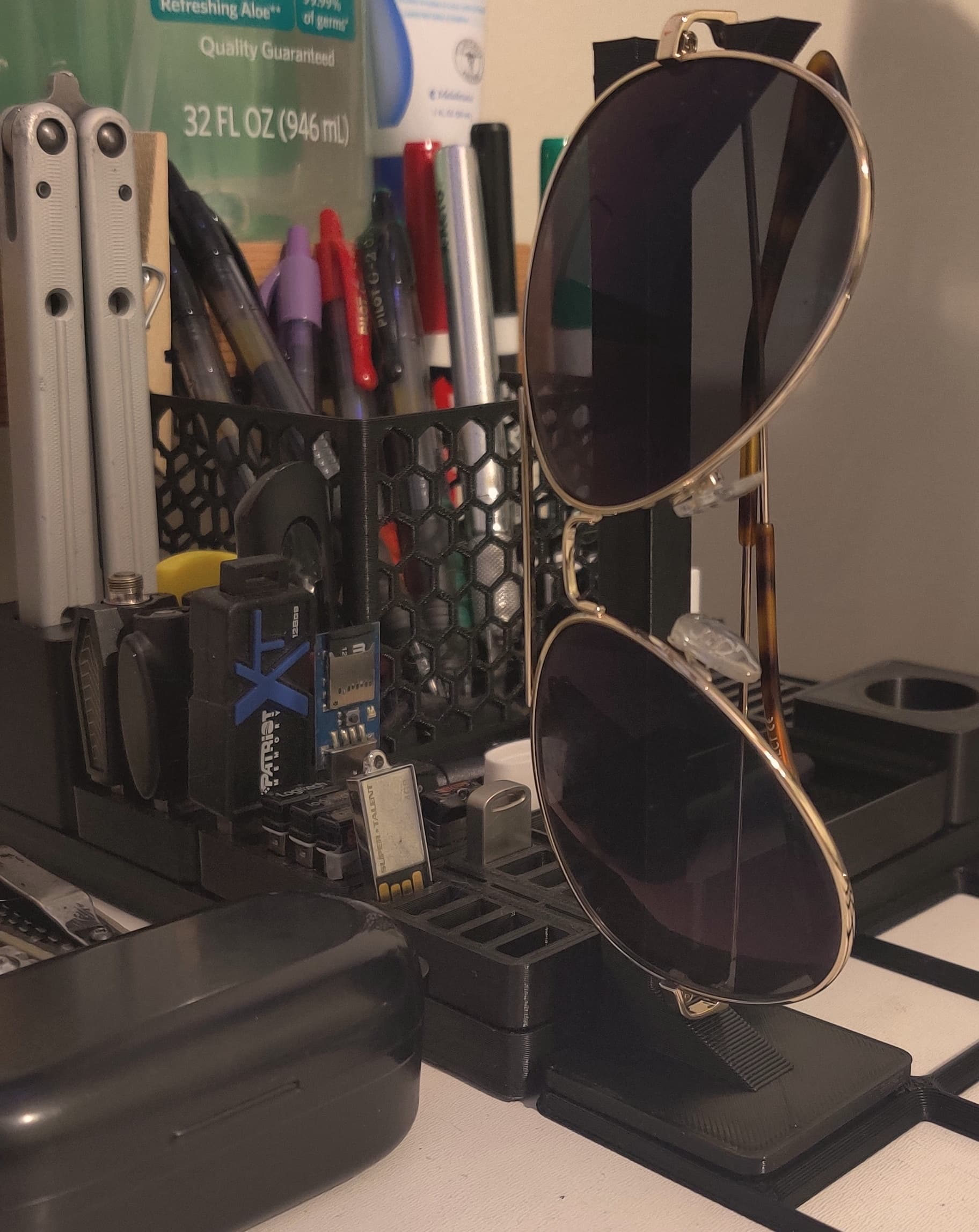 Gridfinity 1x1 Glasses Holder - No Supports 3d model