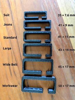 Open Belt Keeper Clip | 6 Sizes (35-50 mm) 3d model