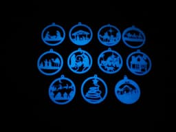 Nativity Scene Christmas Ornaments – Glow-in-the-Dark Set of 11 3d model