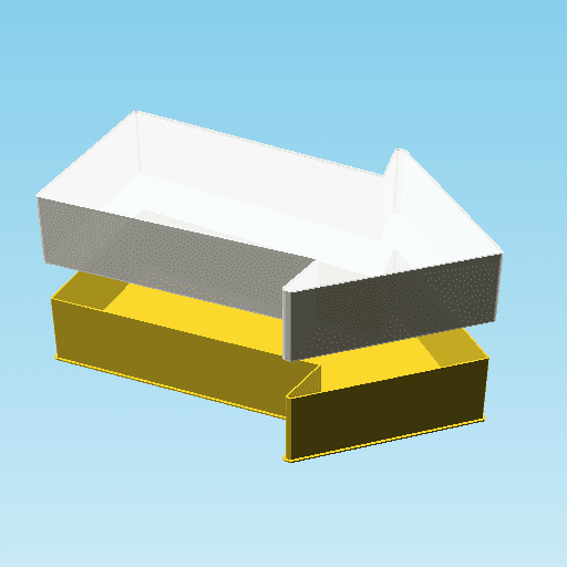 BLACK RIGHTWARDS ARROW, nestable box (v1) 3d model