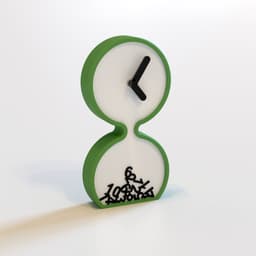 Hourglass-shaped table clock 3d model