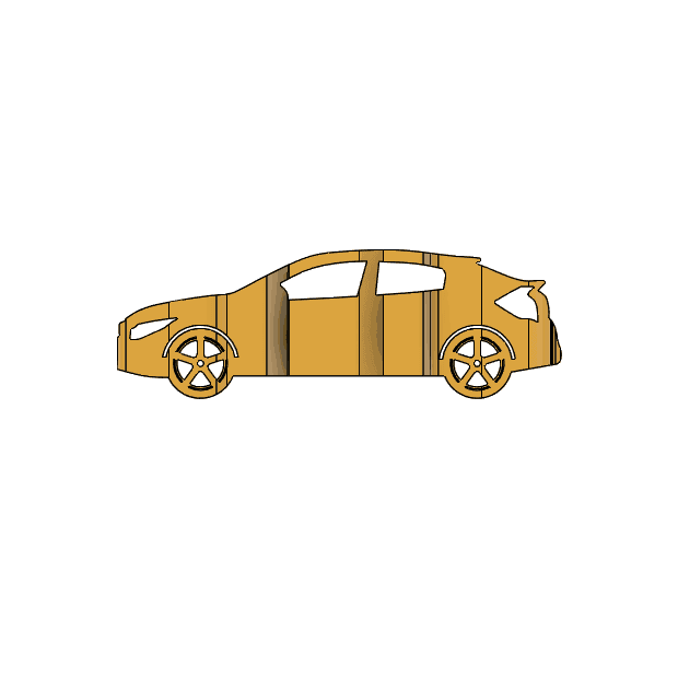 21 Honda Civic Hatch 3D Car Flip Art Desk Display 3d model