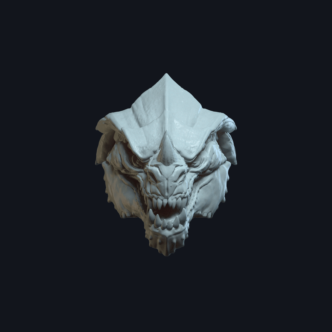 Garnon v4 Action Figure Head 3d model