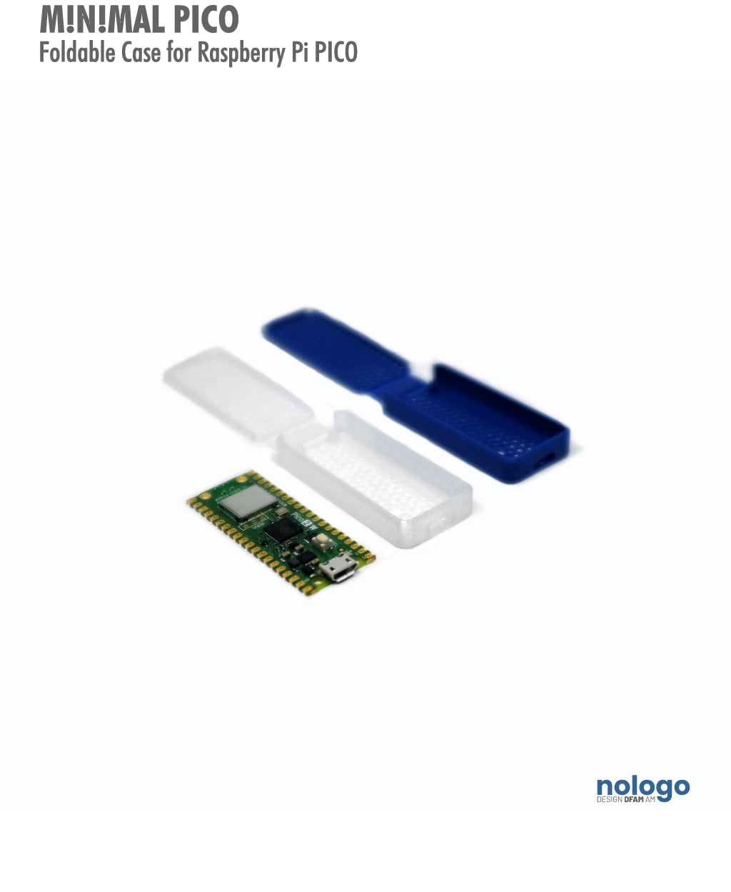 M!N!MAL Pico - A Raspberry Pi Pico Case 3d model