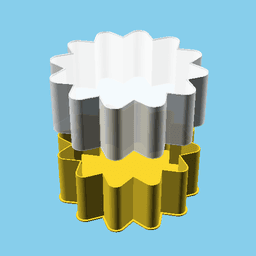 Disc with border variation (12), nestable box (v1) 3d model
