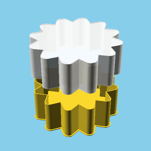 Disc with border variation (12), nestable box (v1) 3d model