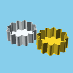 Disc with border variation (12), nestable box (v1) 3d model