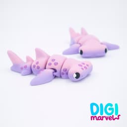 Hammerhead Shark Flexi + Keychain 3d model