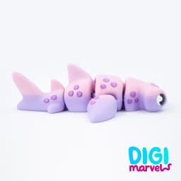 Hammerhead Shark Flexi + Keychain 3d model