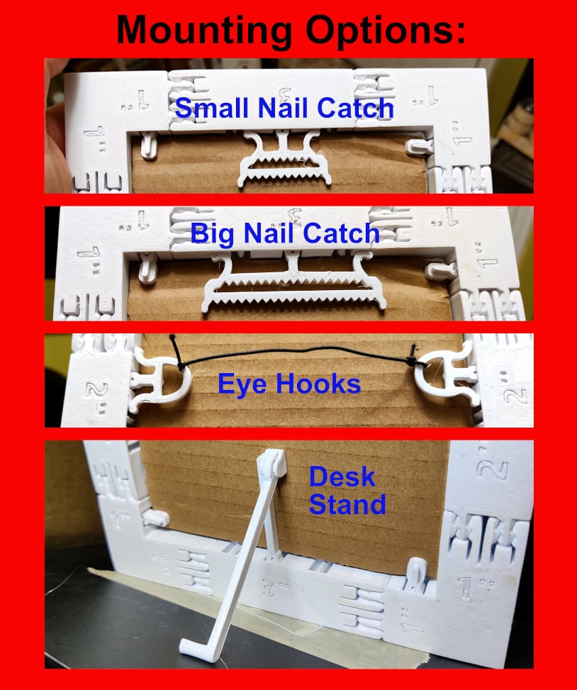 Snap-Together Modular Picture Frame - Fits Any Size Picture 3d model