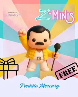 Z-MINIS FREDDIE MERCURY FOR FREE 3d model