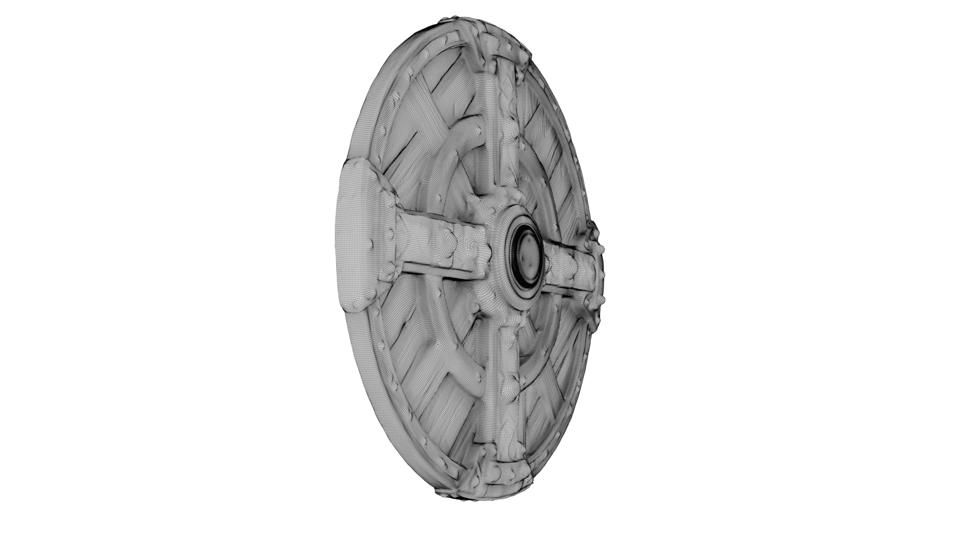 Ironbound Round Shield 3d model