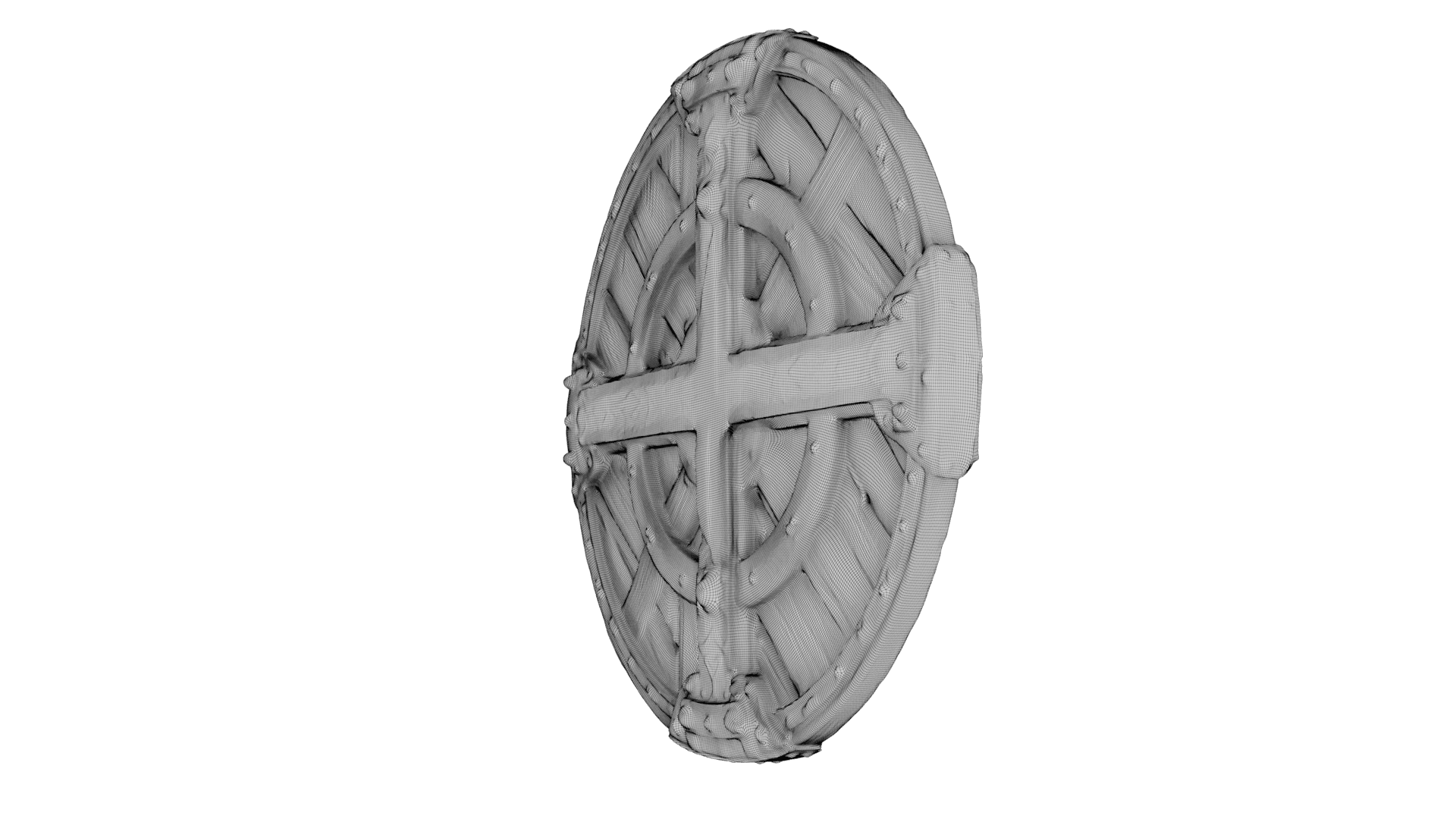 Ironbound Round Shield 3d model