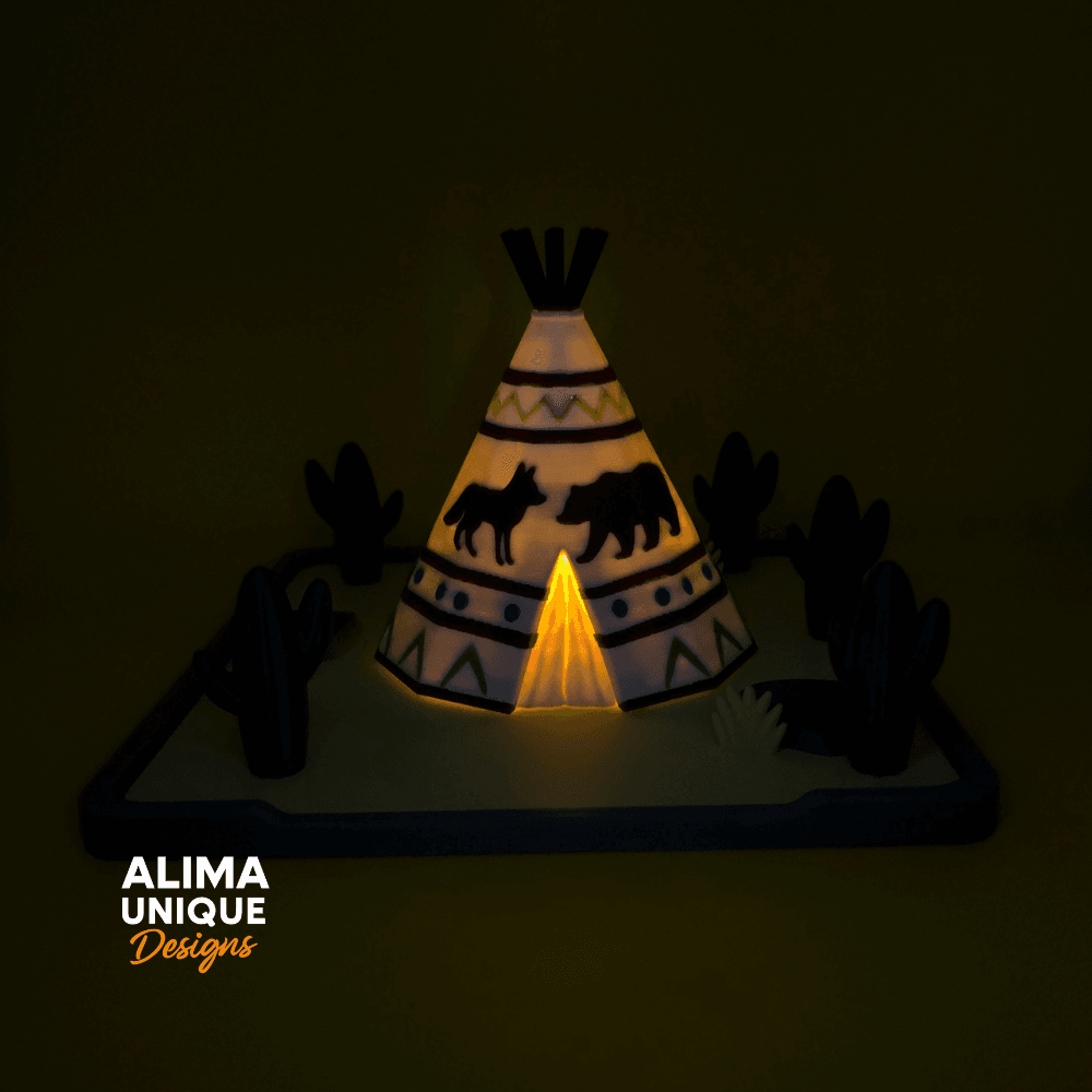 Glowing Teepee / Decoration / Toy 3d model