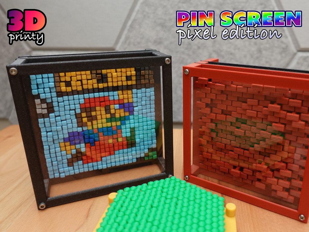 Pin Screen Toy - Pixel Edition 3d model