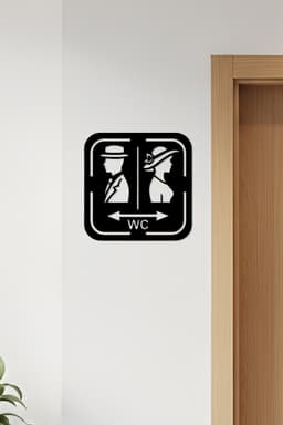 WC, Toilet Sign, Restroom 3d model