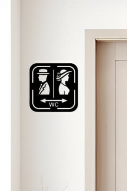 WC, Toilet Sign, Restroom 3d model