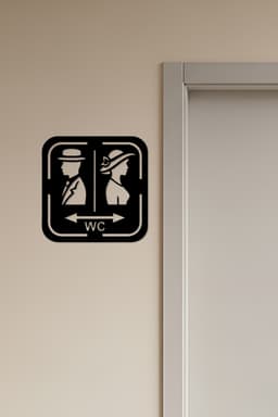 WC, Toilet Sign, Restroom 3d model