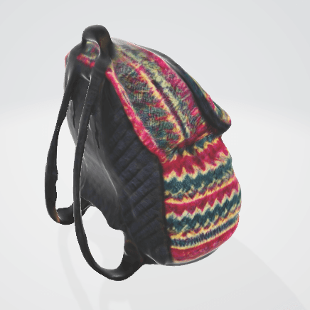 Knitted Retro Backpack 3d model