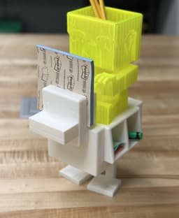 Minecraft Chicken Jockey Desk Organizer 3d model