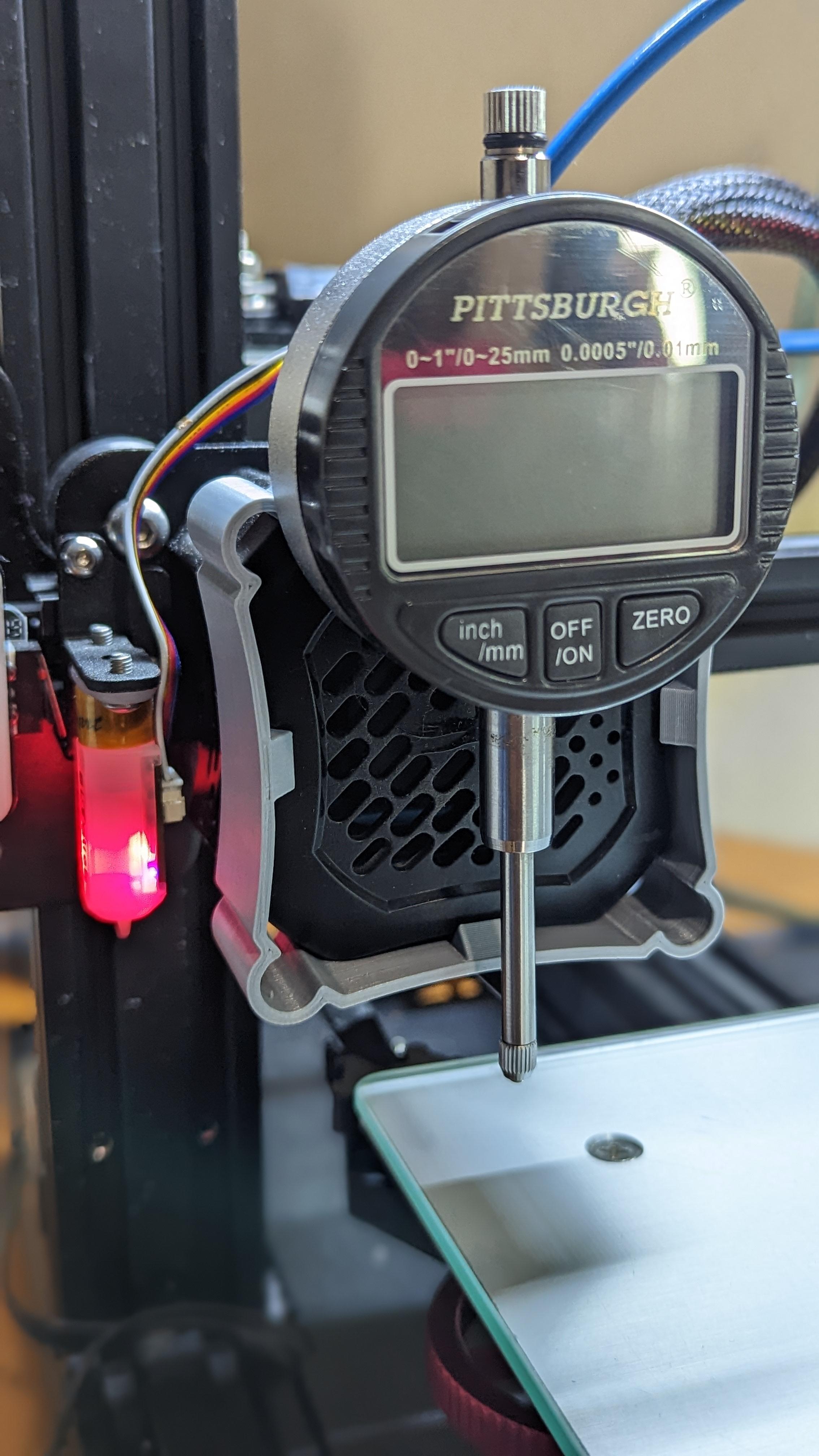 Ender 3 V2 Dial Indicator Mount - Tight and sturdy print. Great at .02, 6 walls and 100% infill. - 3d model