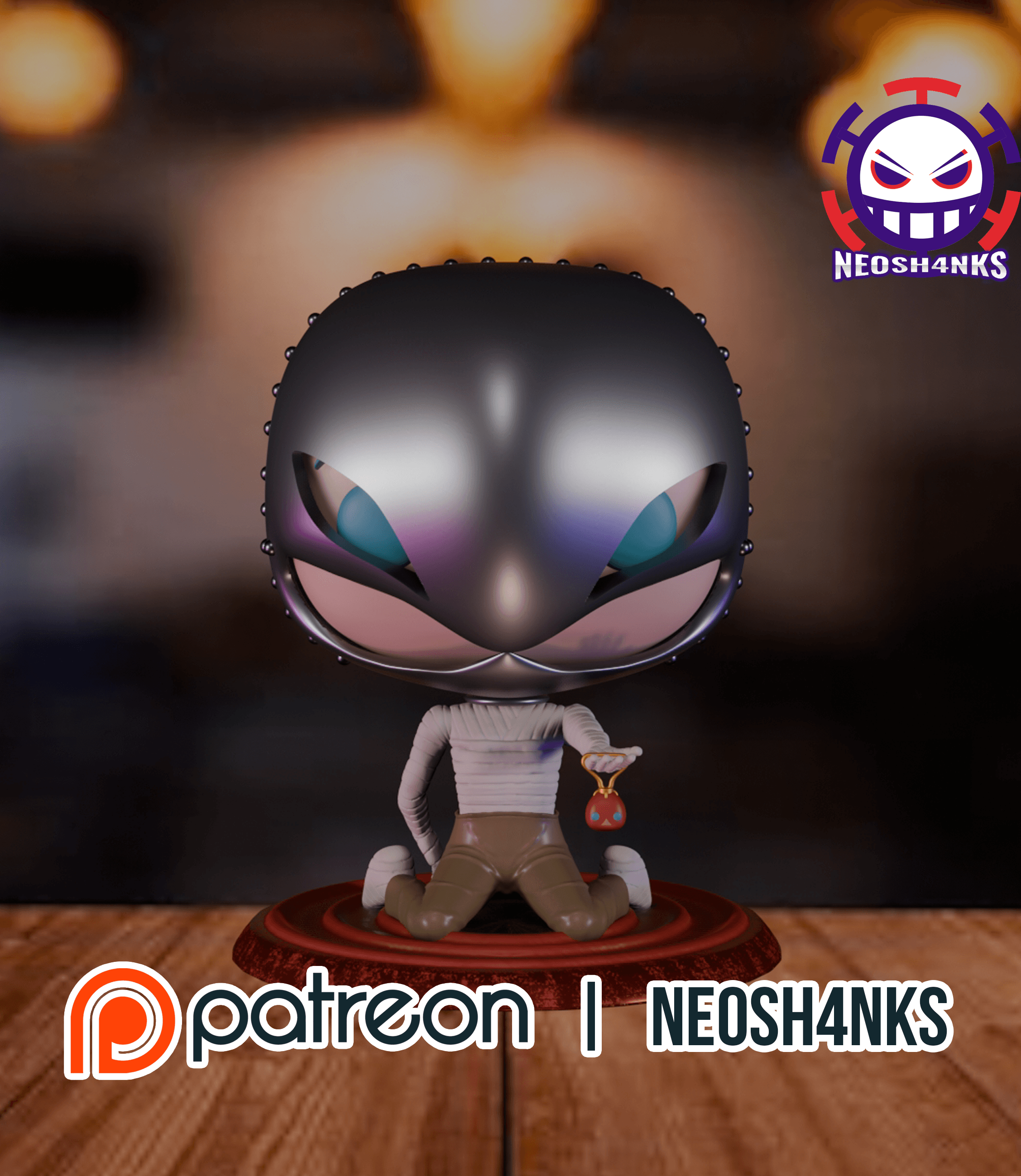 Berserk Griffith Eclipse Funko style 3d model