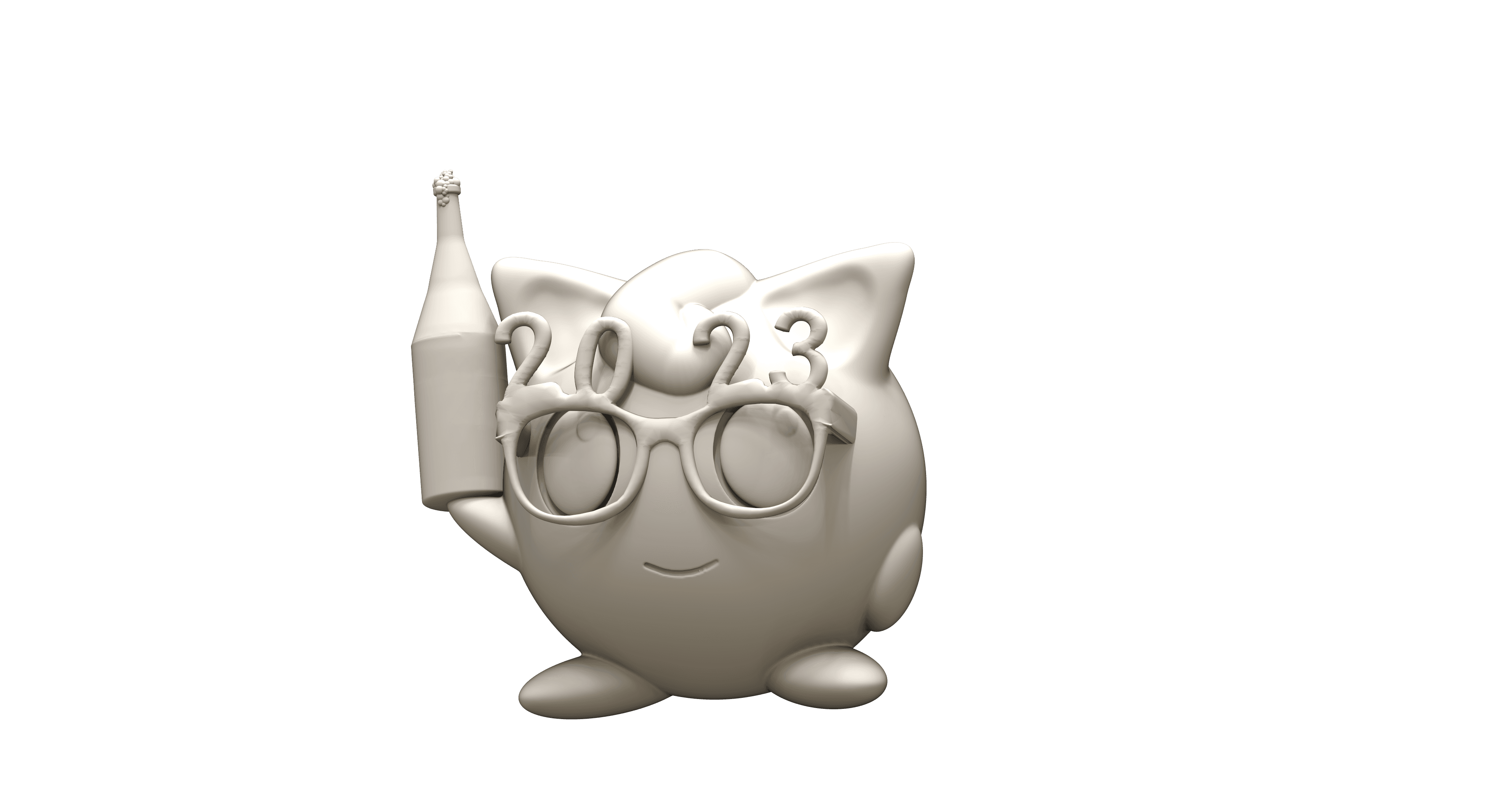 Jigglypuff - Awaiting 2023 - Pokémon Fan Art 3d model
