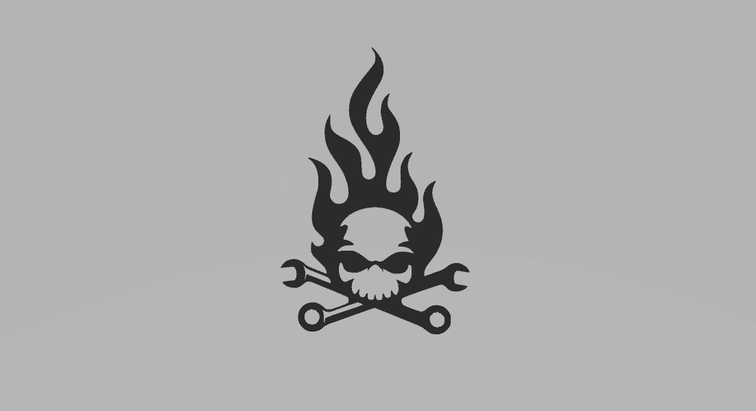 Skull Art 2D.stl 3d model