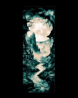 Set of 3 Bookmarks depicting the lands of High Fantasy 3d model