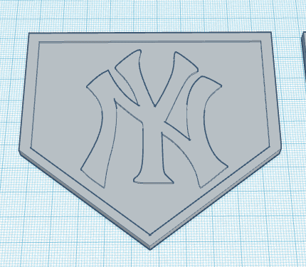 New York Yankees Homebase Drink Coaster 3d model