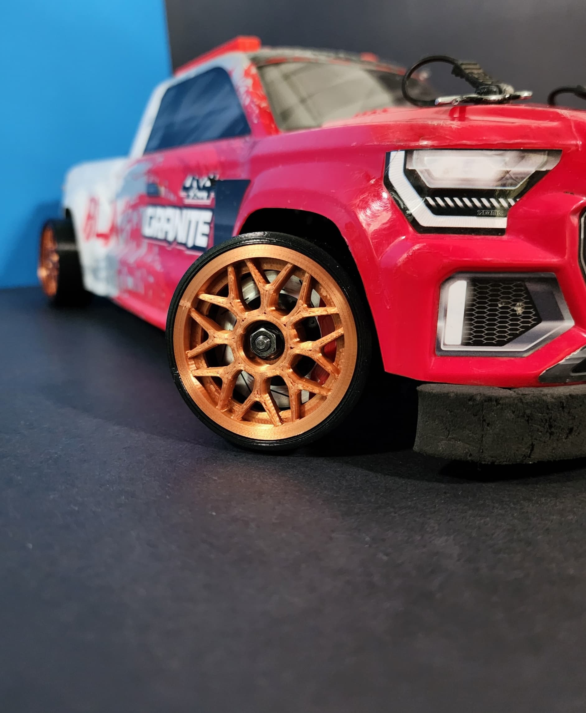 Fancy RC Drift Rims - Grip and Drift Tires 3d model