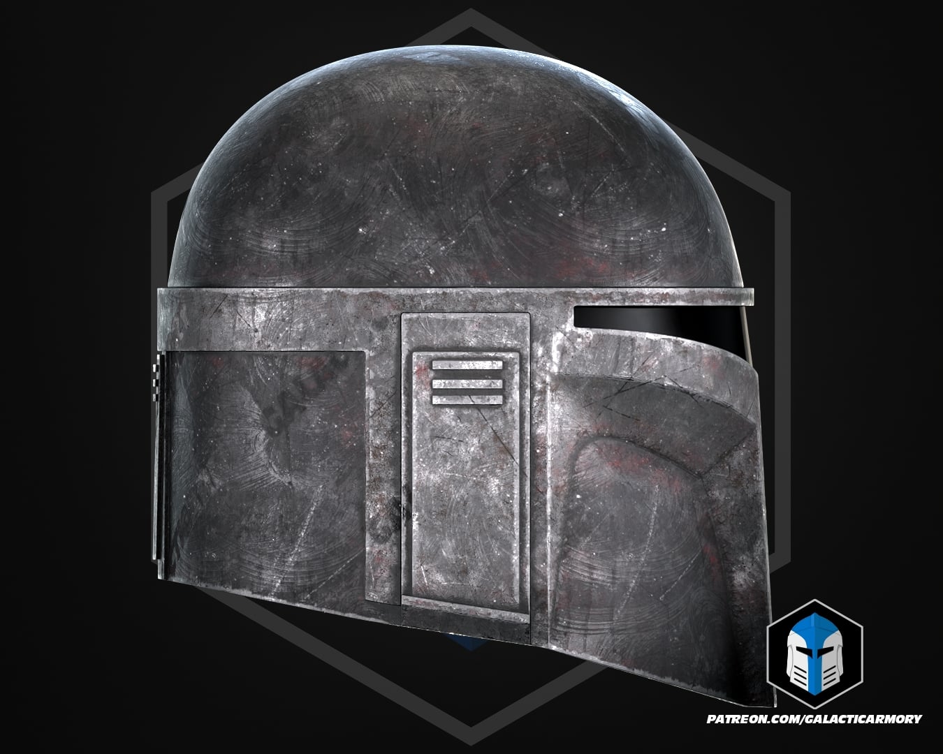 Shadow Lord Mandalorian Commando Helmet - 3D Print Files 3d model