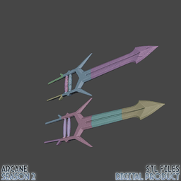 Ambessa Medarda Katar Cosplay Blade Arcane League Of Legends 3d model