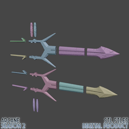 Ambessa Medarda Katar Cosplay Blade Arcane League Of Legends 3d model