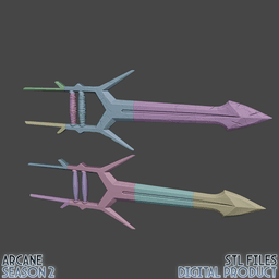 Ambessa Medarda Katar Cosplay Blade Arcane League Of Legends 3d model